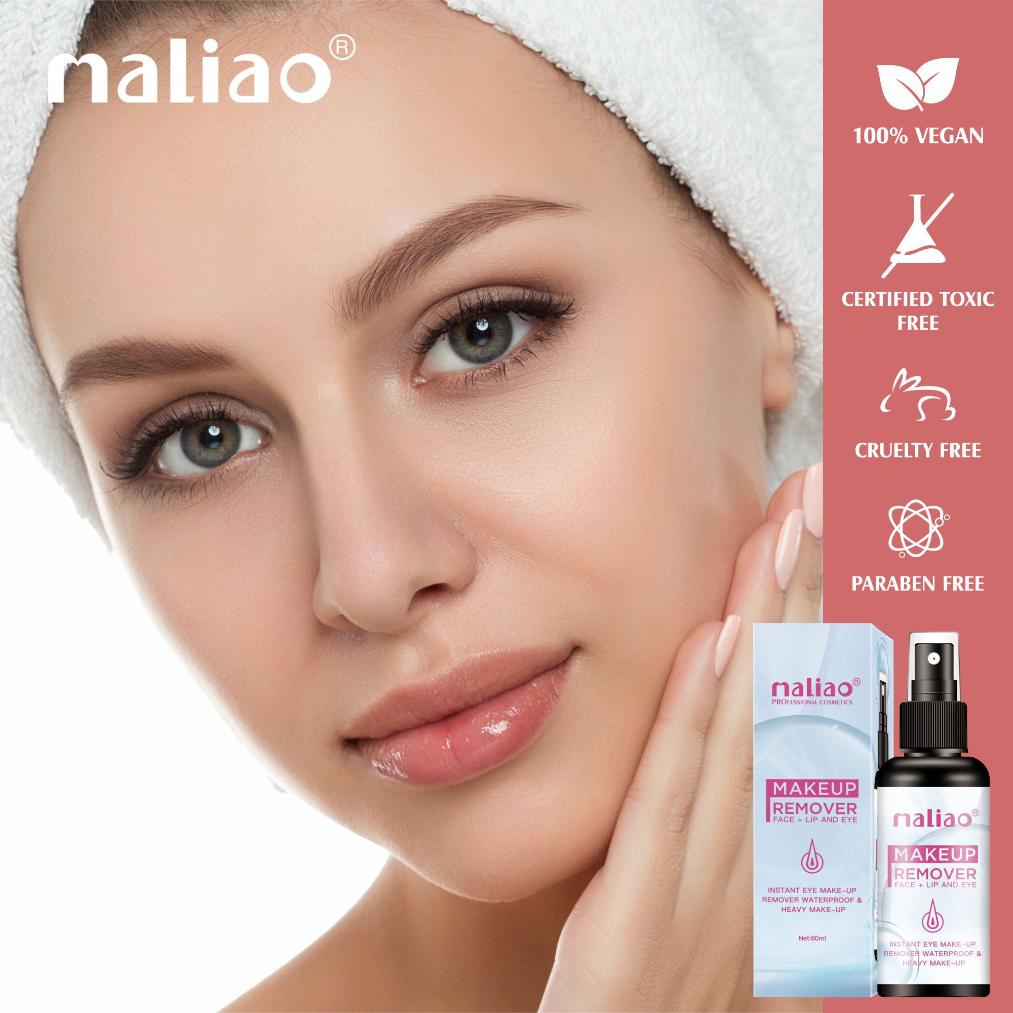Maliao Eye Concealer & Face Makeup Remover - Gentle Waterproof Solution - Maliao Makeup